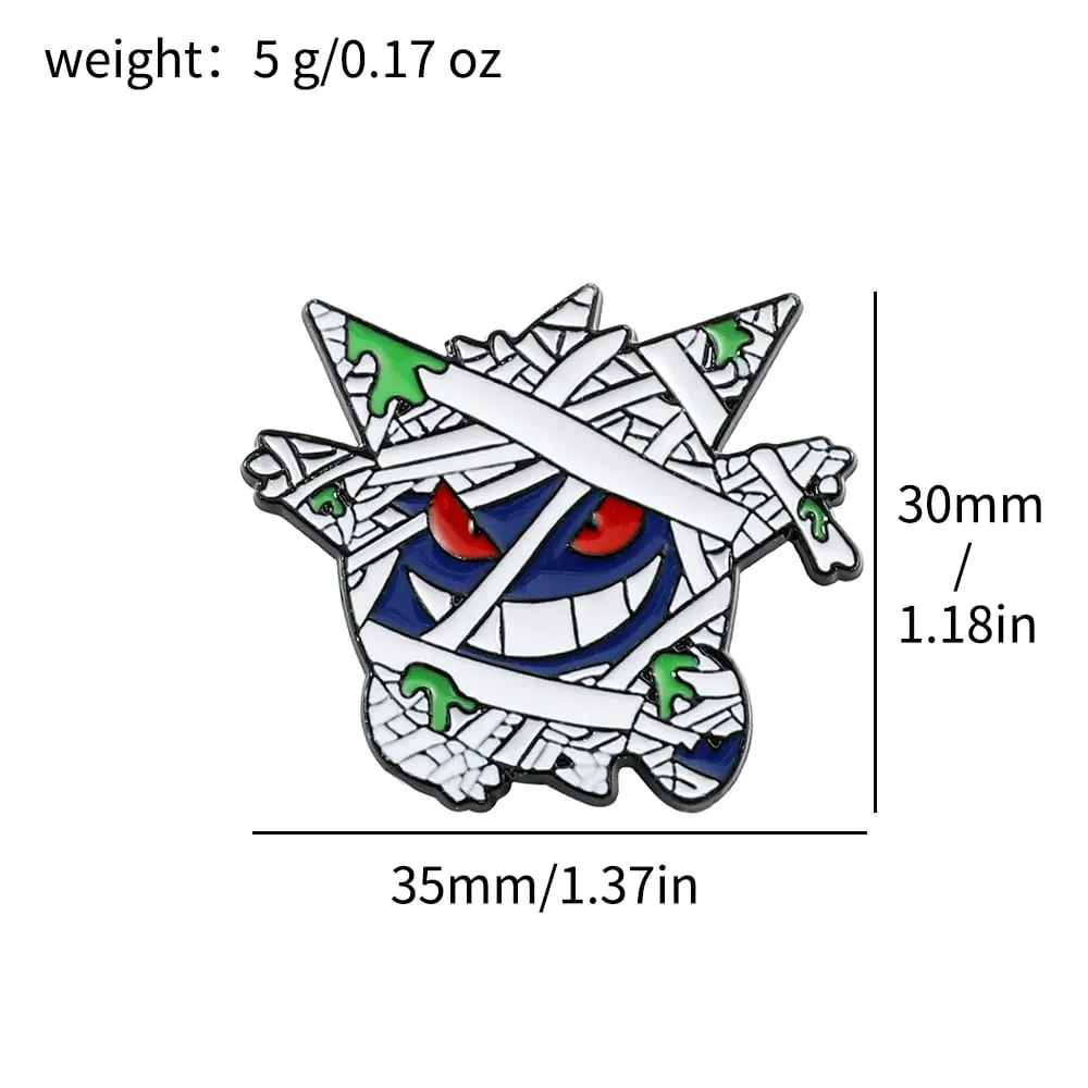 Gengar Cartoon Brooches Anime Enamel Lapel Pins for Backpack Accessories Fans Collection Brooches Jewelry Gift — image 2