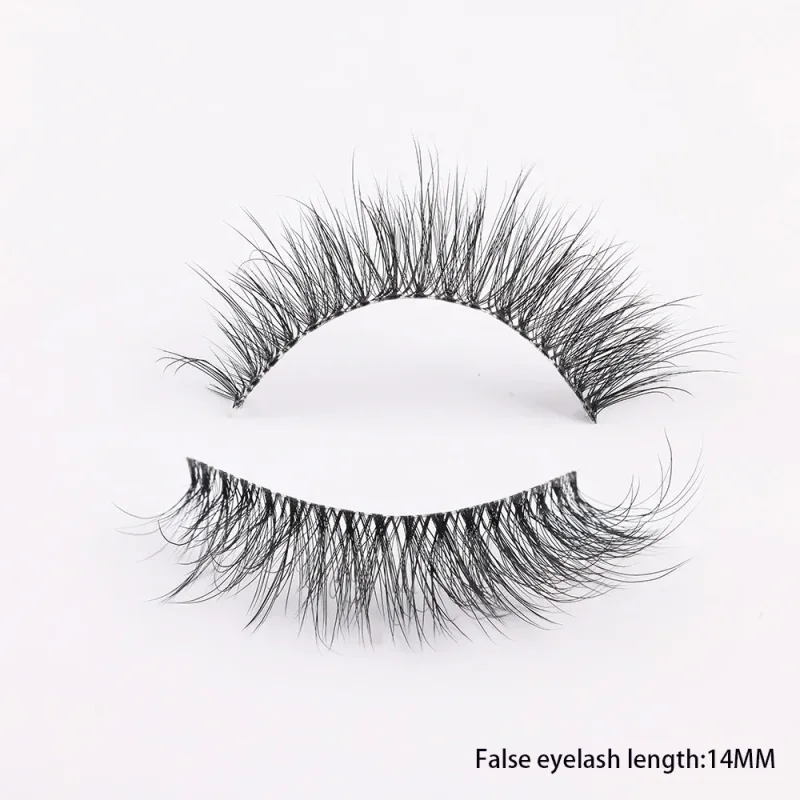3D Mink Lashes Transparent Band False Eyelashes Natural Fake Eyelash Anime Winged Clear Band Lashes Manga Lashes Makeup — image 14