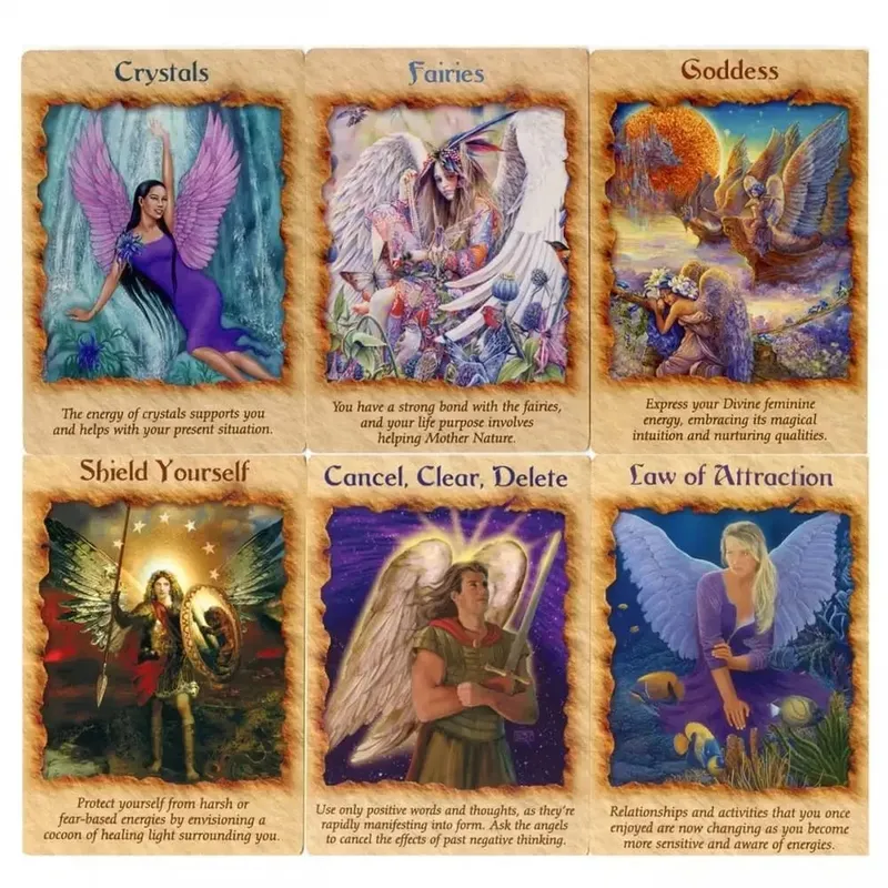 Angel Therapy Oracle cards PDF Guidebook Tarot cards deck board games for family party women kids toys — image 2