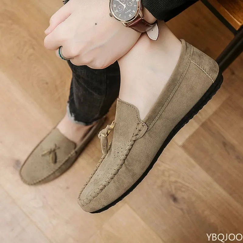 Men's Casual leather Shoes Soft soled driving lazy Loafers Versatile trendy flats Fashion lightweight Male shoes Zapatos ladies — image 3