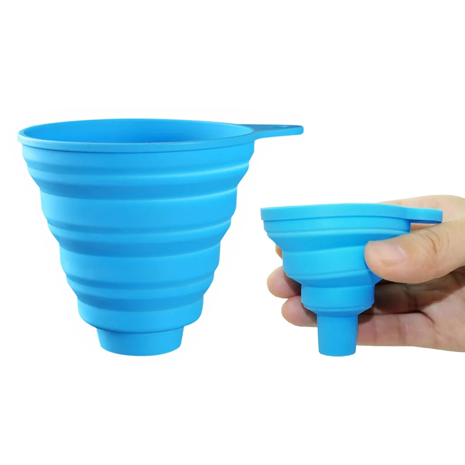 Silicone Funnel Gel Foldable Collapsible Fill Hopper S/L for Kitchen Jar Bottle Feeder Wine Auto Engine Oil Petrol Transfer — image 3