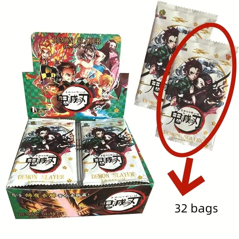 Demon Slayer Cards Jika Society Ghost Slayer Blade Cards Tanjirou Kamado Nezuko Zenitsu Character Collection Card Kids Toy Gift — image 3