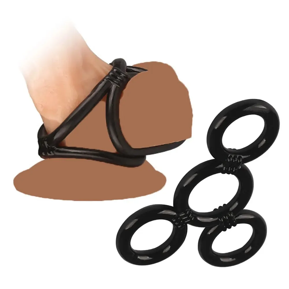 4 Ring/Set Silicone Cock Ring Delay Ejaculation Penis Lasting Erection Dildo Rings Adult Products Male Sex Toys for Man — image 2