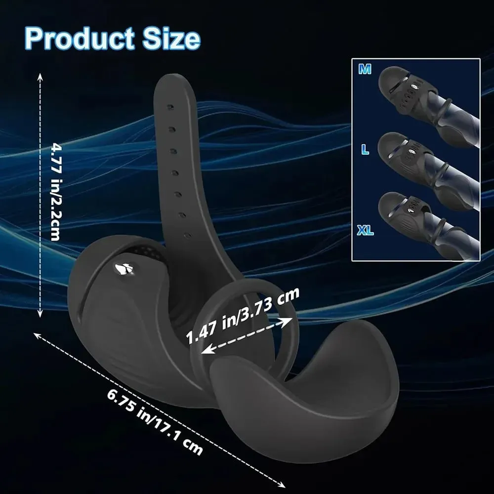 4-in-1 Adjustable Male Masturbator Penis Vibrator Trainer Penis Exerciser Stroker with Cock Ring Testicle Masturbators Sex Toys — image 6