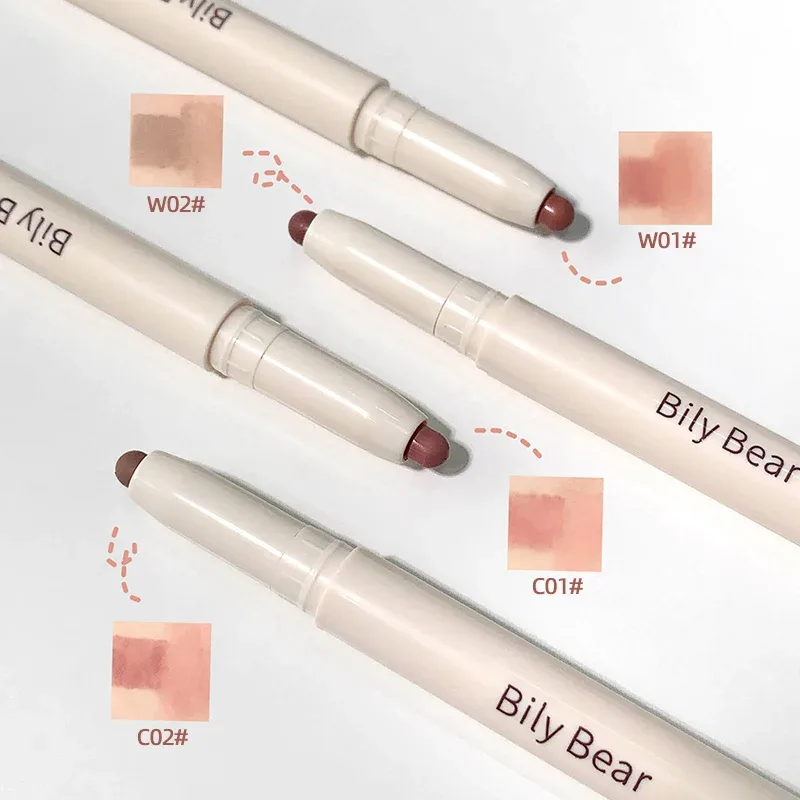 Nude Peach Lip Liner Pencil Smooth Matte Lipstick Pen Outline Lips Shape Round Tip Pink Lip Gloss Lasting Lipliner Pencil Makeup