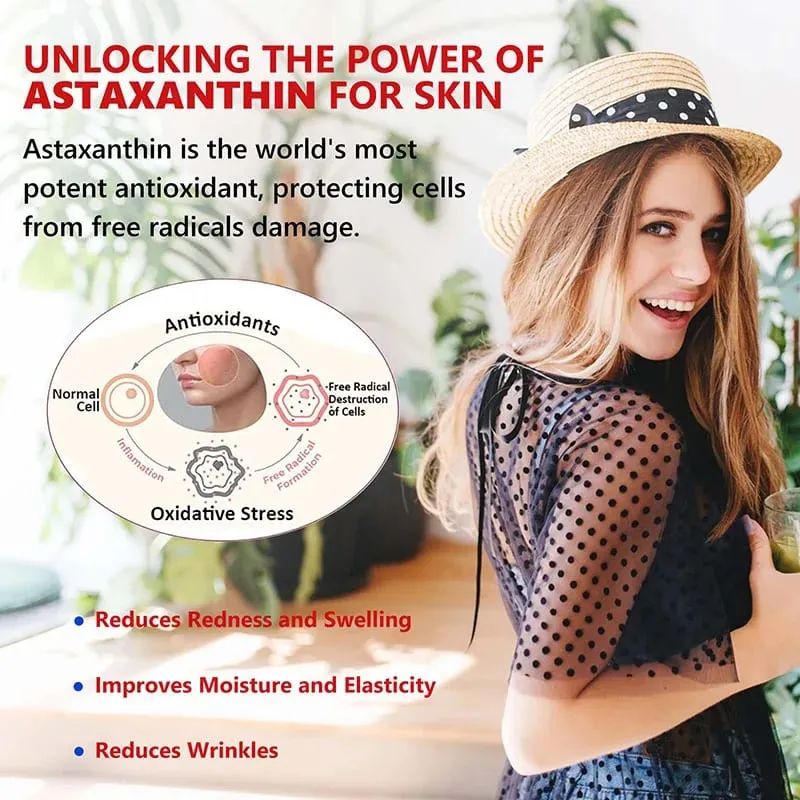 Astaxanthin 24mg - Promotes Cardiovascular Health & Accelerates Metabolism Supporting Eye Joint & Skin Health