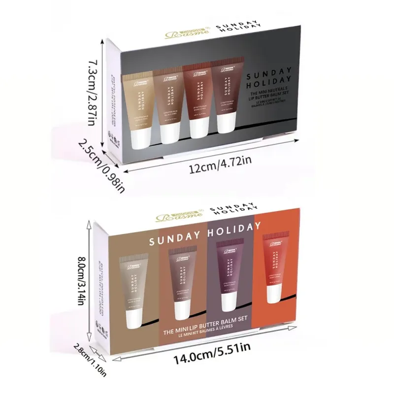 Vanilla Beige Lip Balm Moisturizing Transparent Lipstick Set Smooth Soft Tube Mirror Lip Gloss Lip Makeup — image 7