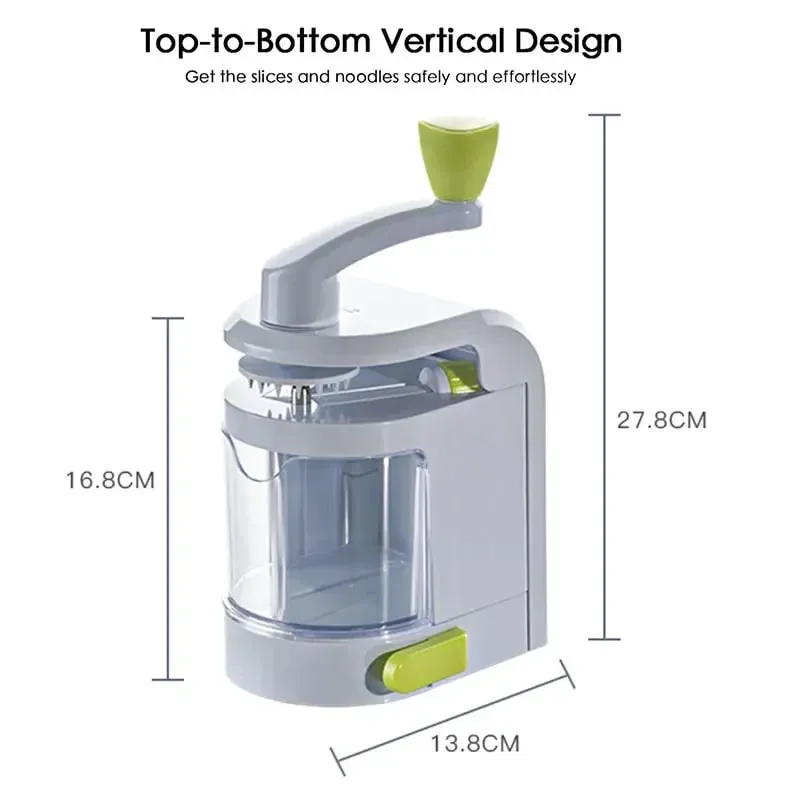 Vegetable Spiralizer 4-IN-1 Rotating Blade Veggie Spiralizer Zucchini Noodle Maker with Suction Cup Vegetable Cutter Slicer — image 3