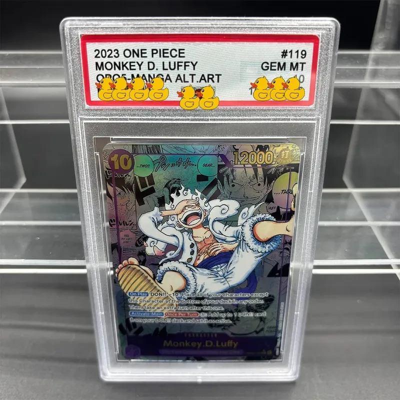 DIY OPCG Rating Card Collection Card 2023 ONE MONKEY D. LUFFY OPO5-MANGA ALT.ART Copy 10Points Rating Card Anime Game Gift — image 1