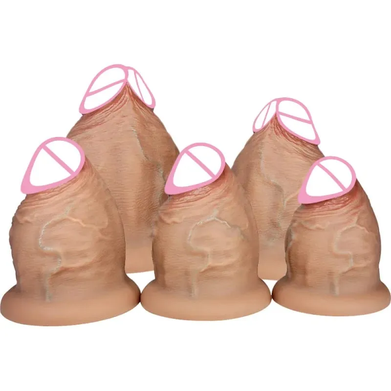5 Größen Silikondildos Butt Plug Dicker Analplug Realistischer Riesiger Dicker Dildo Mit Saugnapf Erwachsene Spielzeug Sexspielzeug Für Frauen Mann — image 1