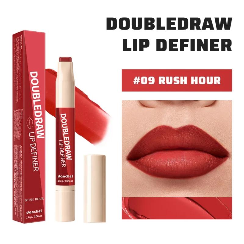 10 Colors Double Draw Lip Definer 2 In 1 Lip Liner Lip Gloss Silky Cream Texture Long Lasting Hydrating High Pigment Lip Makeup — image 16