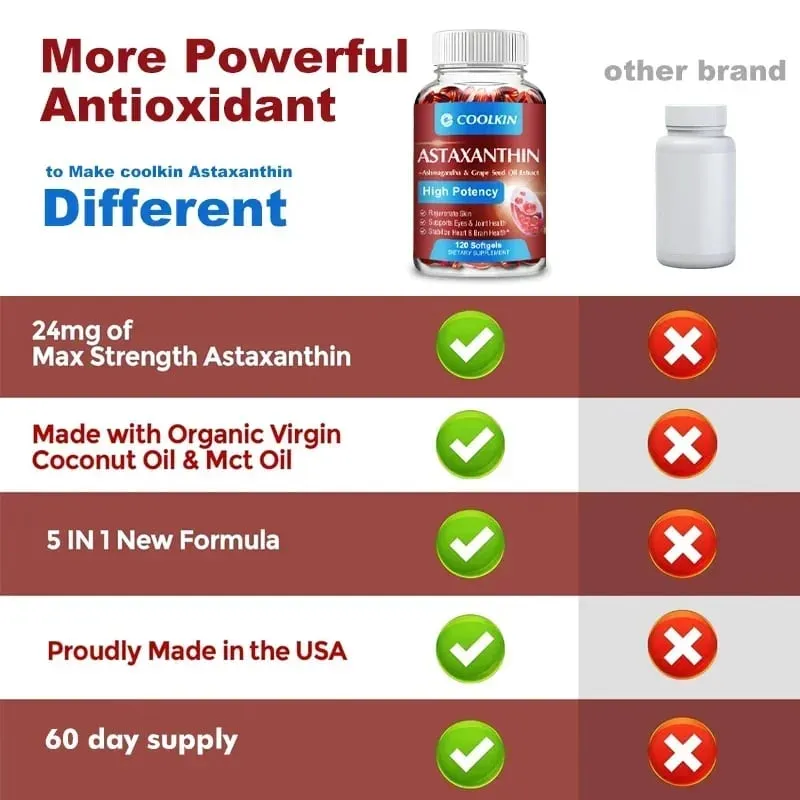 Astaxanthin - Promotes Cardiovascular Health Speeds Up Metabolism Supports Eye Joint and Skin Health — image 5