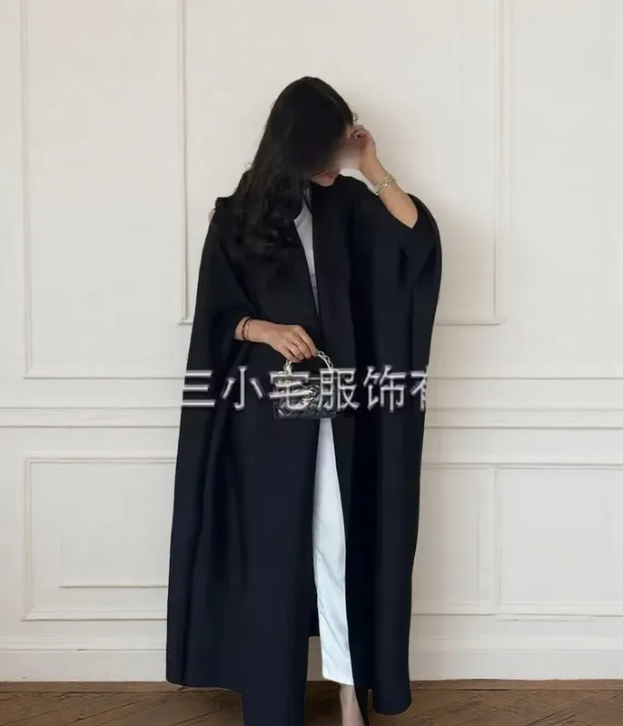 Women's Fold Miyake Pleated Abaya Long Sleeve Print Foldable Collar Robe Cardigan Coat New Winter Fashion Original Design 2026 — image 23