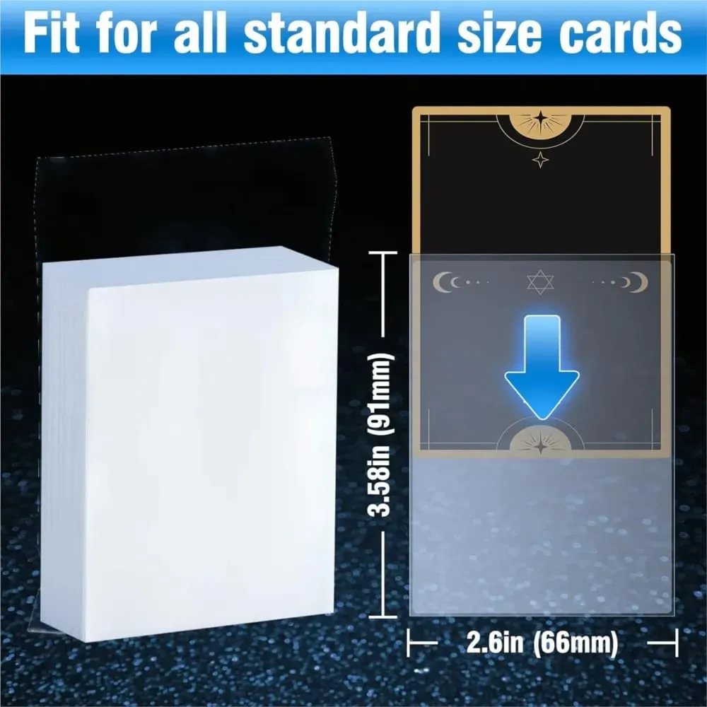 500 นับ Clear Penny Card แขนพลาสติก Trading Card สำหรับมาตรฐาน Pokemon MTG เบสบอลการ์ดเกมกีฬา — image 3