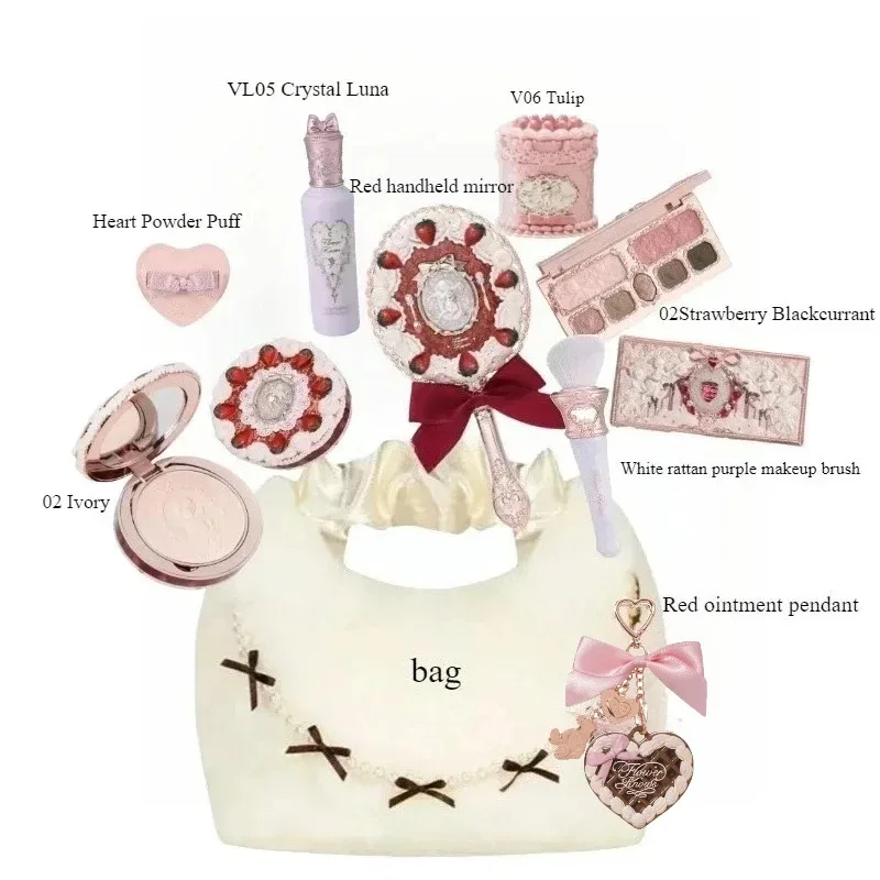 Strawberry Cupid Makeup Gif Box Eyeshadow Liquid Cheeks Red Lips Clay Powder 9pcs/ set — image 7