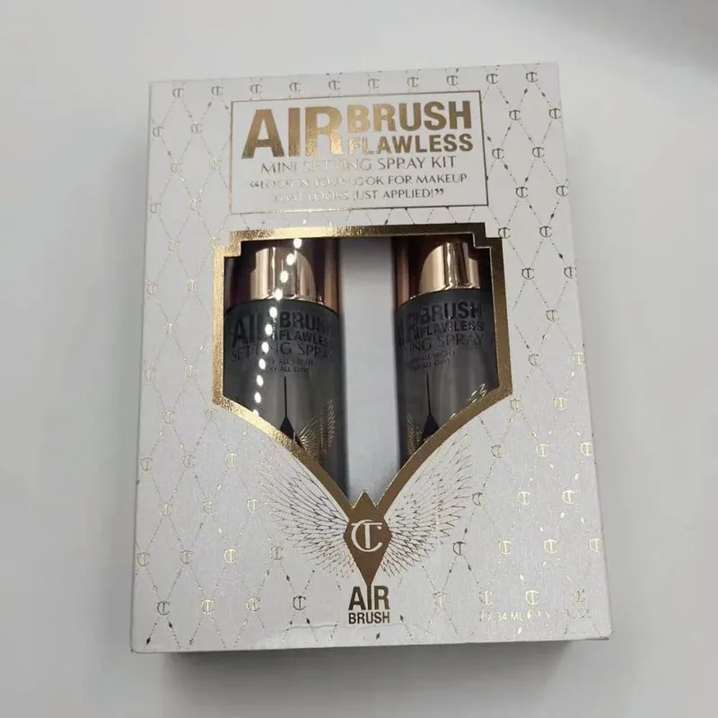 Charlotte Tilbury Airbrush Flawless Setting Spray 100ml 34ml 2PCS Set Setting Spray Moisturizing Hydrate Oil Control MakeUp Gift — image 1