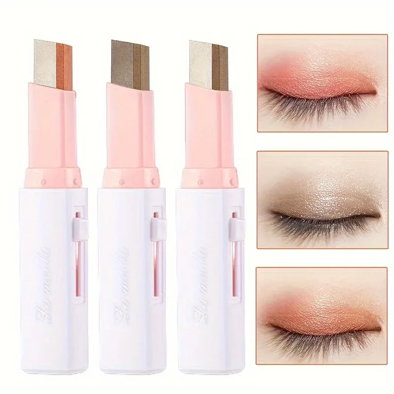 2 In 1 Pearly Highlighter Eyeshadow Stick Makeup Waterproof Long Lasting Glitter Eyeshadow Eyeliner Stick Eyes Makeup Cosmetics