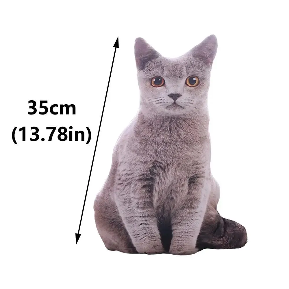 Peluche realistico 3D bambola gatto cartone animato farcito simulazione gatto peluche cuscino Kawaii morbido peluche animali giocattolo cuscino per bambini ragazze — image 5