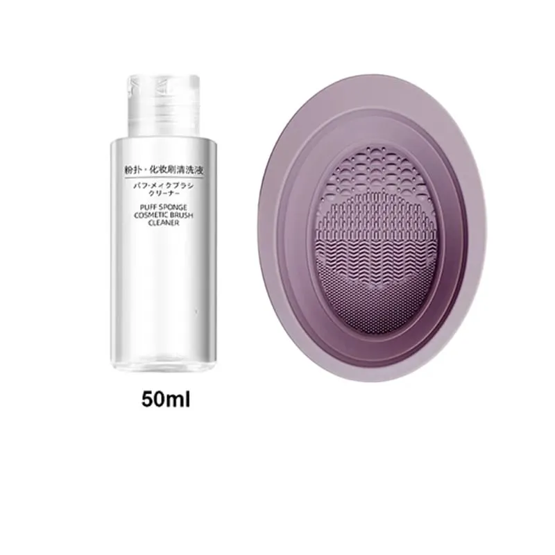 Makeup Brushes Sponge Blender Puff Cleaner Make Up Tools Washing Cleaning Liquid Bowl Air Drying Net Set For Powder Eyeshadow — image 12