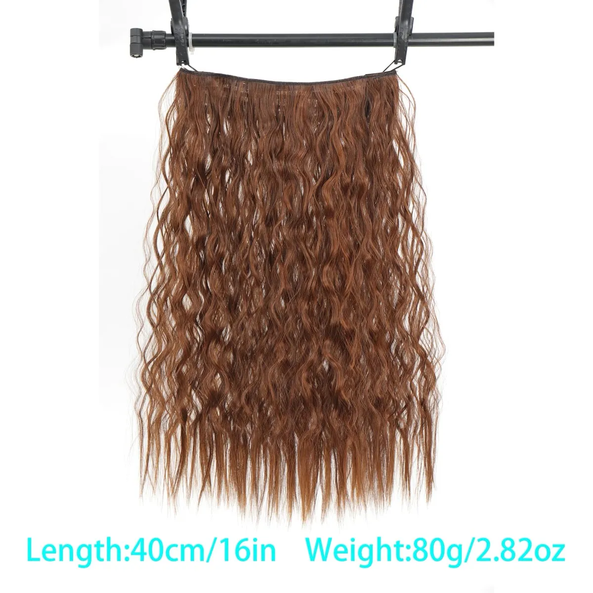 Synthetic corn beard curly hair extensions in three sizes wig head covers full top hair covers replacement for women's wigs