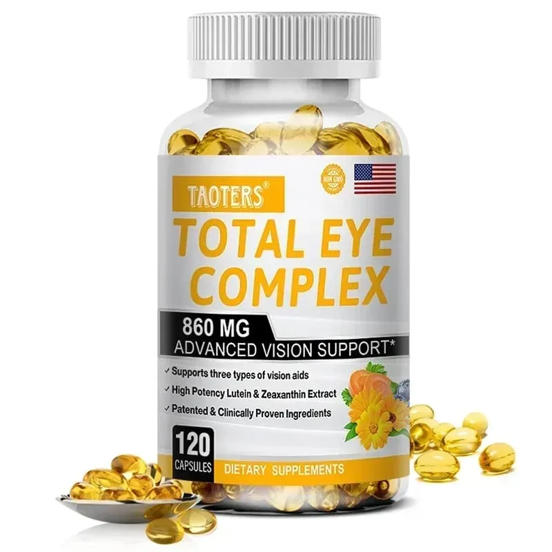 Lutein-Augenkapseln 860 mg – Enthält Zeaxanthin-Heidelbeerextrakt und Vitamin A – ergänzende Augenvitamine zur Förderung einer gesunden Sehkraft