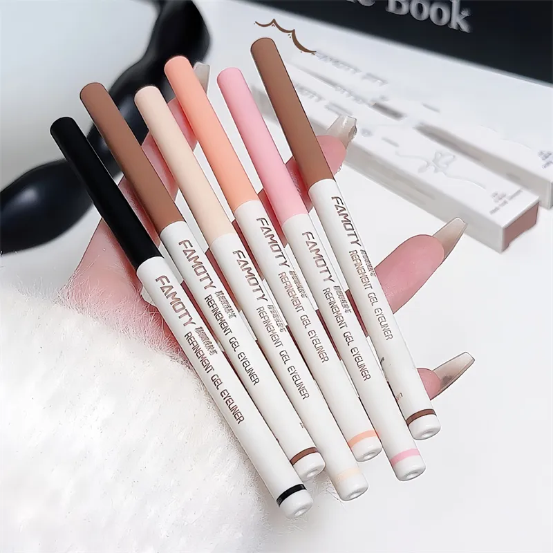 1PC Lying Silkworm Eyeliner Gel Pen Smooth Long Lasting Matte Eyeliner Waterproof Eye Liner Gel Pencil Quick Dry Korean Makeup — image 5