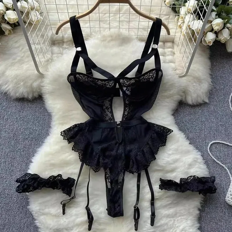 Erotic Underwear Bras Sets For Women Lace Garter Lingerie Intimates 2025 Underwire Bra And Panty Thongs Ladies Underwear Set — image 4