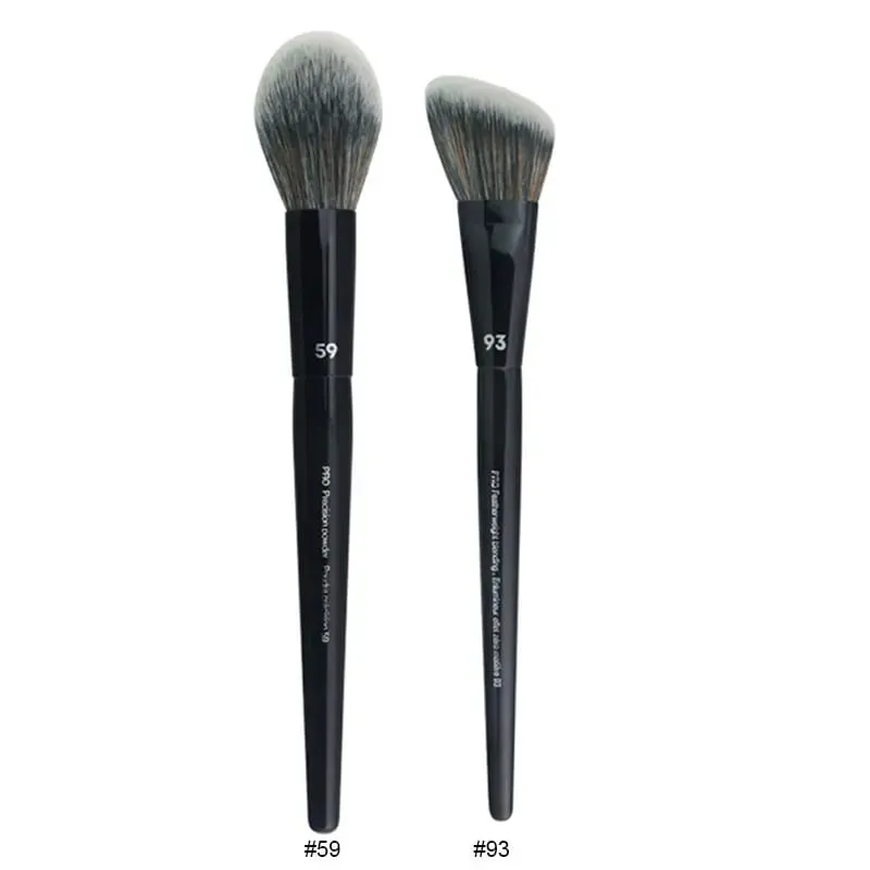2pcs/set Pro Black Makeup Brushes Synthetic hair Powder Eye Shadow Smudge Highlight Foundation Airbrush Diffuser Make Up Brush — image 10