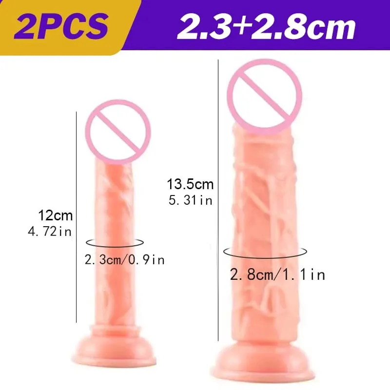 Realistic Flesh Colored Silicone Dildo with Suction Cup Soft Butt Plug Adult Sex Toy for Women And Men Realistic Soft Dildo — image 15
