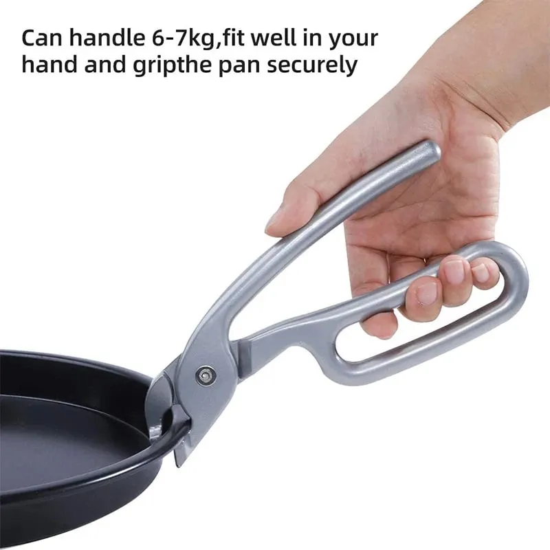 Pizza Pan Gripper Cast Aluminum Anti-Scald Baking Pan Gripper Bowl Pot Plate Pizza Oven Pliers Gripper Clamp Clip JT144