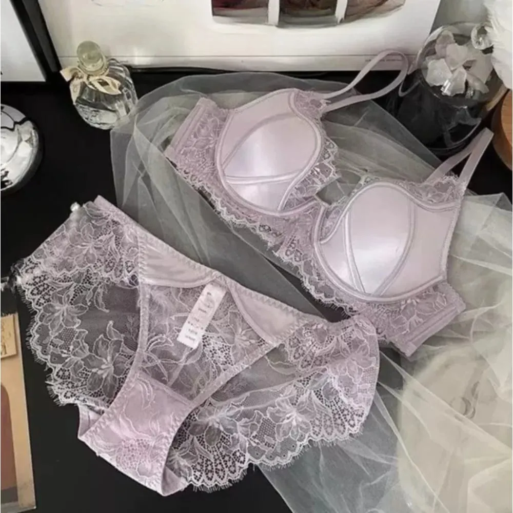 Push Up Bra Women Sexy French Lace Minimizer Full Coverage Wireless Thin Anti Sagging Comfort Support Lingerie S-XL — image 4