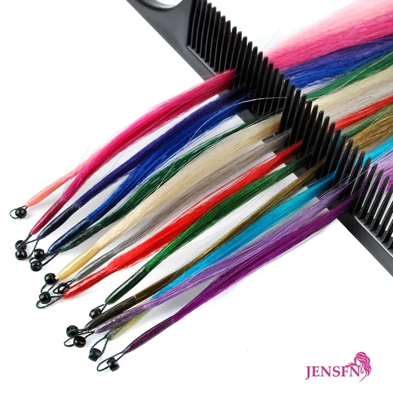 8D Natural Hair Extensions Human Hair 10pcs 0.5g/s Micro Ring 18Inch Micro Link Hair Loop Extension For Women variety of color — image 5