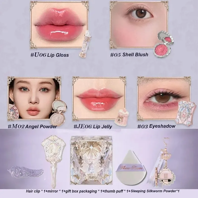 Flower Knows Shells Pearl Eyeshadow Essence Lip Honey Blush Cheek Makeup Front Ocean Gift Box Makeup Kit Full Professional — image 5