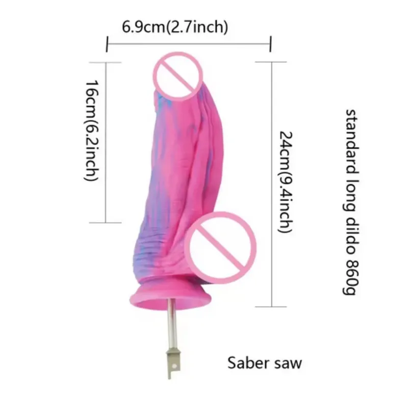 Saber Jigsaw Reciprocating Saw Besar Silikon Dildo Reciprocating Saw 3XLR VAC-U-LOCK Adaptor Lampiran Mesin Seks — image 22