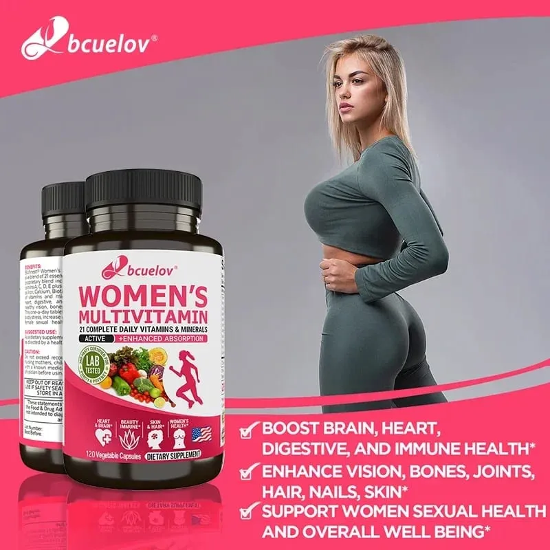 Women's Multivitamin Multimineral Supplement - Magnesium Biotin Calcium Zinc Selenium - Supports Joints Skin Nails — image 4