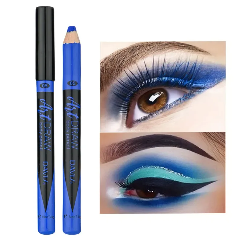 15 Color Eyeliner Lip Liner Pen Black Blue Multicolor Metallic Pearly Glitter Matte Finish Punk Smokey Style Eye Makeup Pen — image 13
