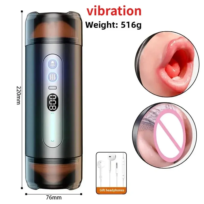 2 I 1 realistisk kunstig vagina til mænd onaner kop Deep Throat Blowjob massager lomme fisse erotisk penis sexlegetøj til voksne