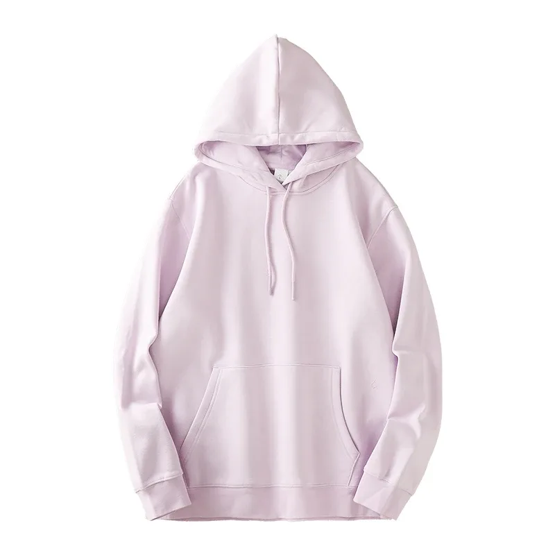 Casual Hooded Shirt for Men Winter Ticken Solid Color Loose Basics Fleece Hoodies Long-Sleeve Sweatshirt Men's Clothing — image 15