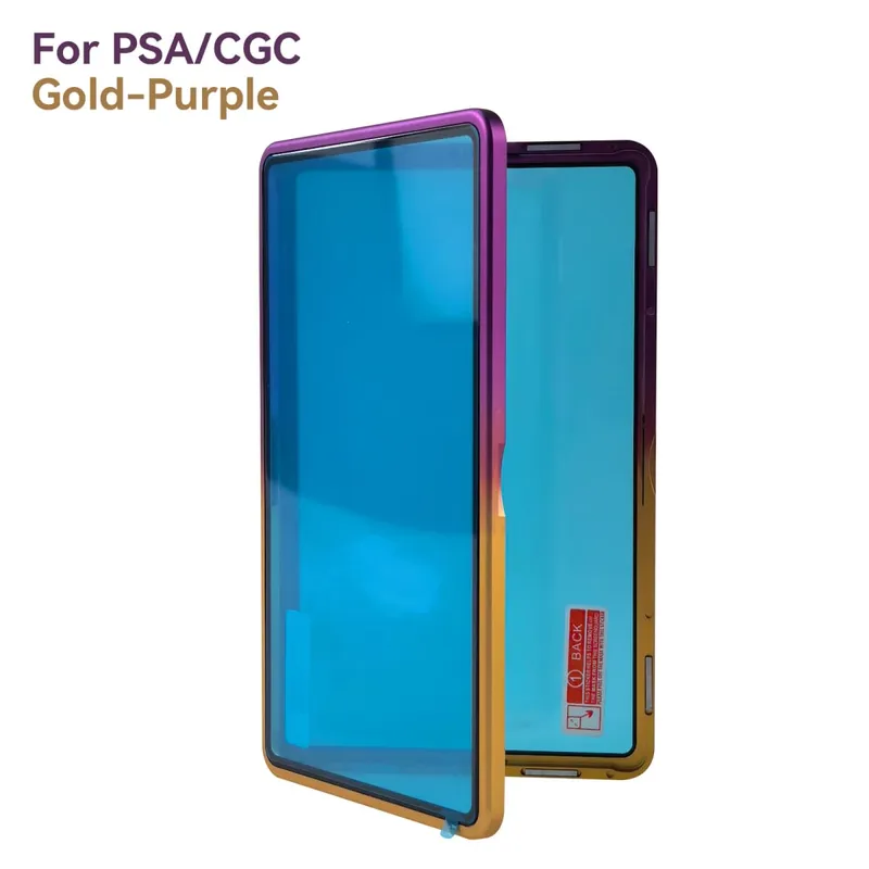 Gradient Color Aluminum Alloy Graded Cards Protector Case for PSA/BGS UV & Scratch Resistant Trading Card Bumper Display Holder