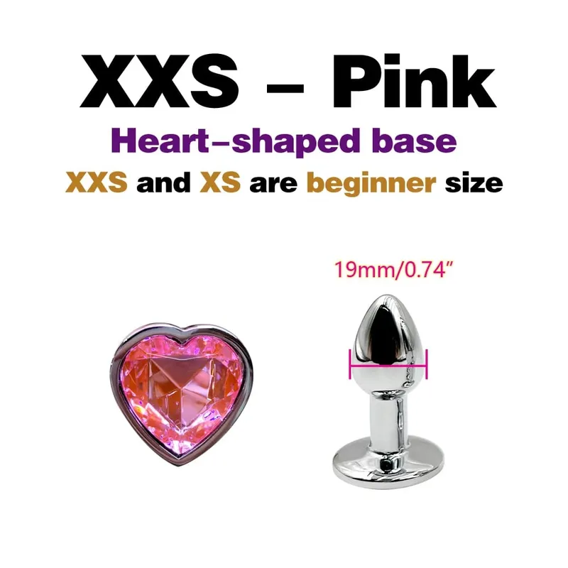Metal Anal Plug With Gem Base Beginner To Expert 5 Size Butt Plug G-Point Massage Dildos Female/Male Couples Adult Sex Toys — image 8