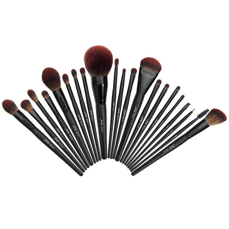 Jessup Makeup Brushes set 3-21pcs Premium Synthetic Big Powder Brush Foundation Concealer Eyeshadow Eyeliner Spoolie Wooden T271