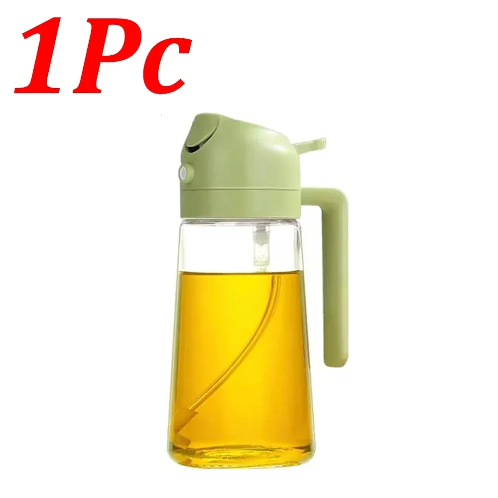 Pulverizador de aceite 2 en 1 de 500ml, 1-4 Uds., pulverizador de aceite de oliva para cocinar, pulverizador de aceite para hornear, freidora de aire para cocina, hornear ensalada, asar y asar — image 10