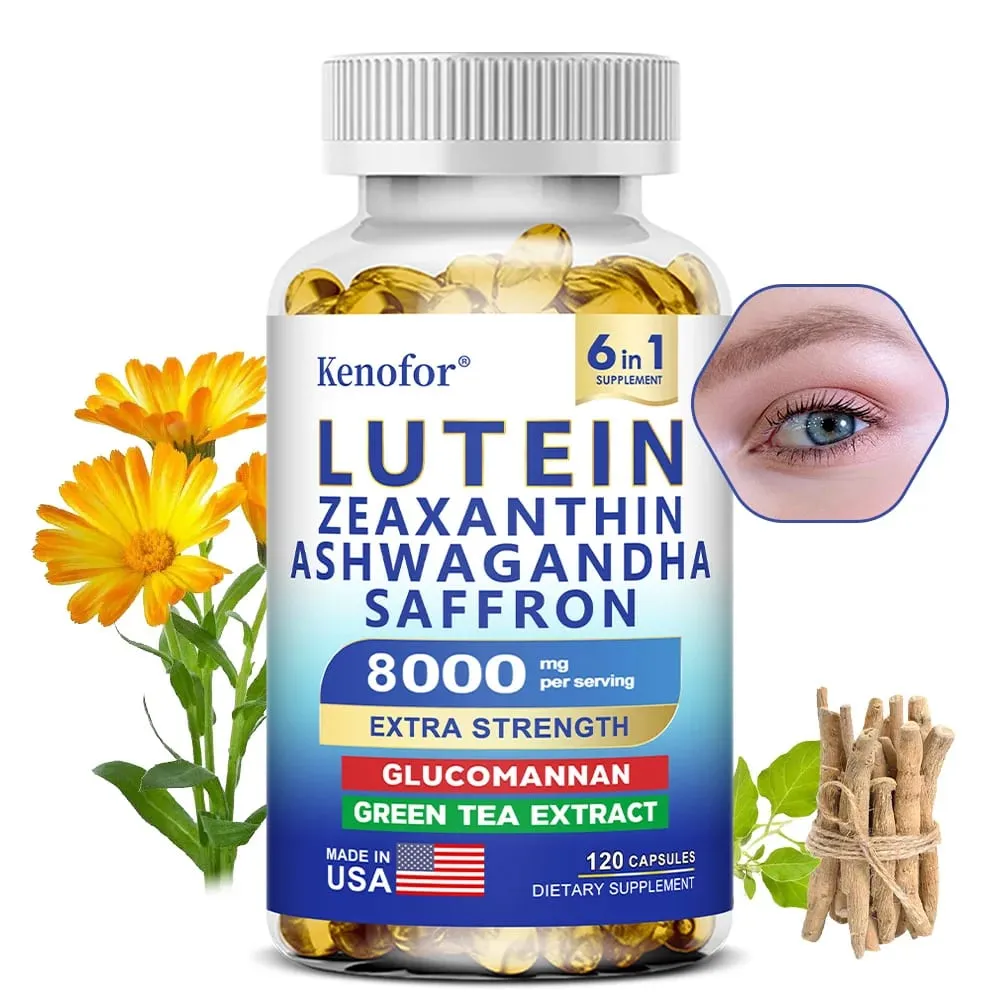 Lutein and Zeaxanthin Supplement - Essential Eye Vitamins for Adults Eye Health with Glucomannan Ashwagandha for Vision Health — image 1