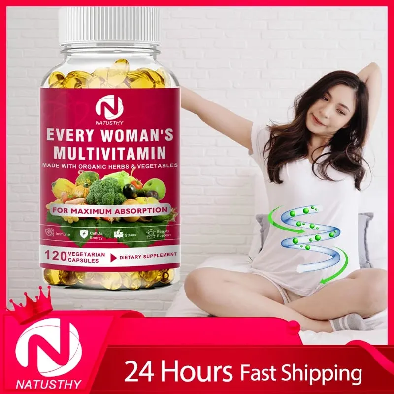 Daily Women's Multivitamin - Super Vitamins (A B C D E K) + Iron + Zinc + Organic Non-GMO Ingredients - Women's Multivitamin — image 1