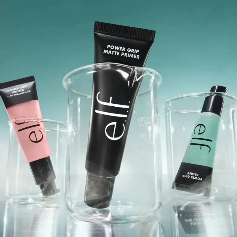 Elf Liquid Poreless Putty Primer Power Power Grip Matte Primer Dewy Setting Spray Halo Glow Liquid Filter & Blush Beauty Wand — image 3