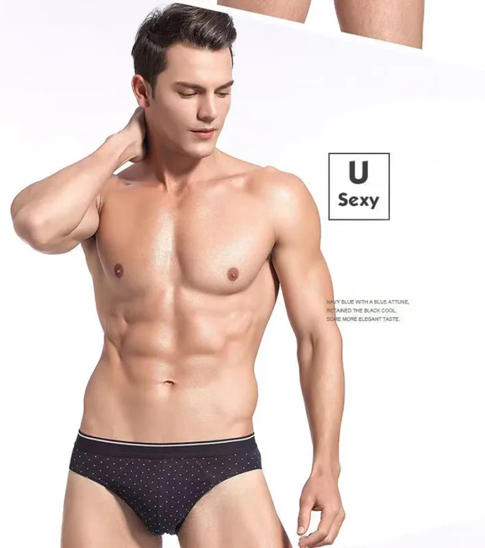 4Pcs/lot Cotton Briefs Men's Sexy Underwear Comfortable Underpants Breathable Panties Solid Shorts Male Lingerie Free Shipping — image 20