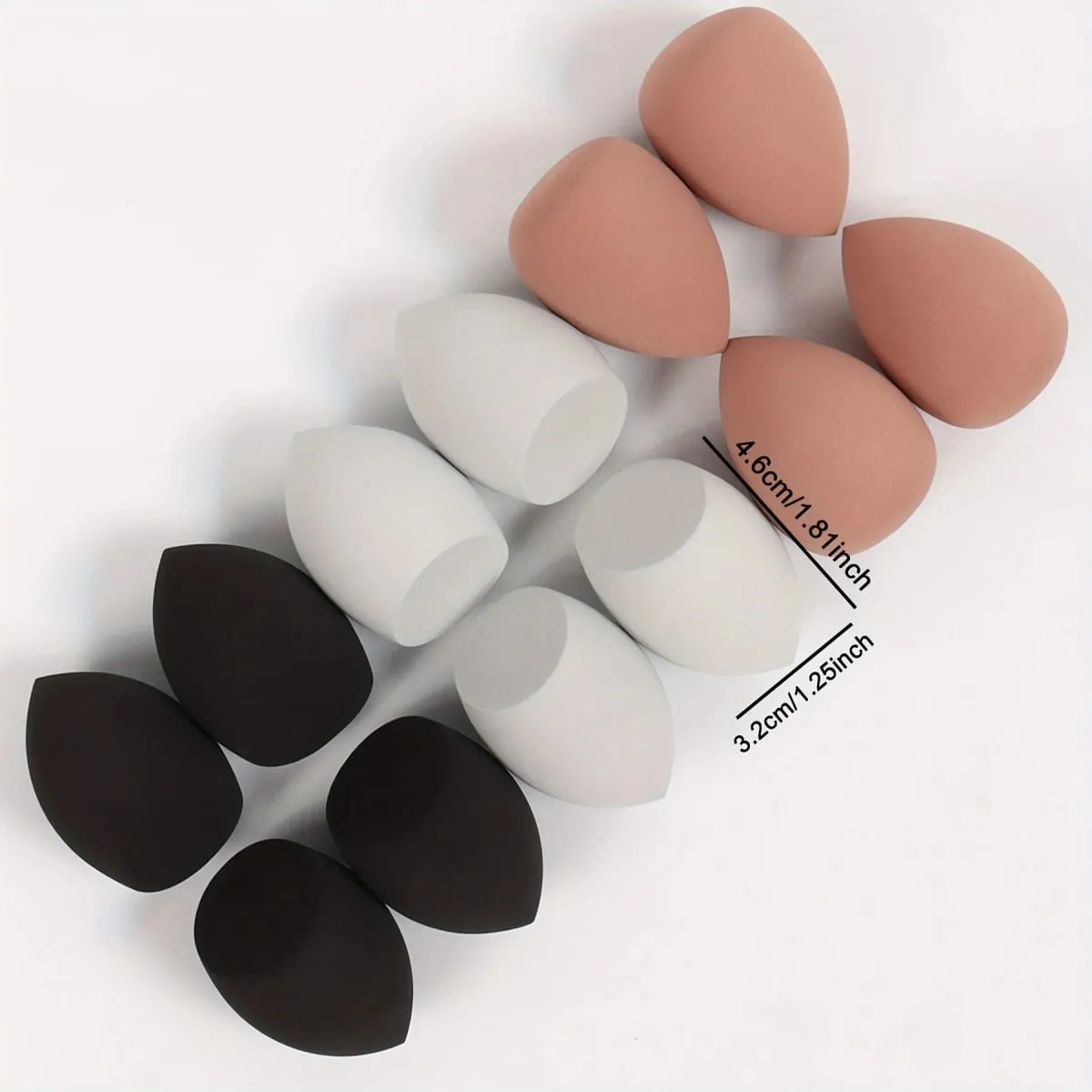 12 pieces latex free hydrophilic polyurethane beauty sponge set multi-color makeup mixing sponge suitable for liquid and cream — image 6