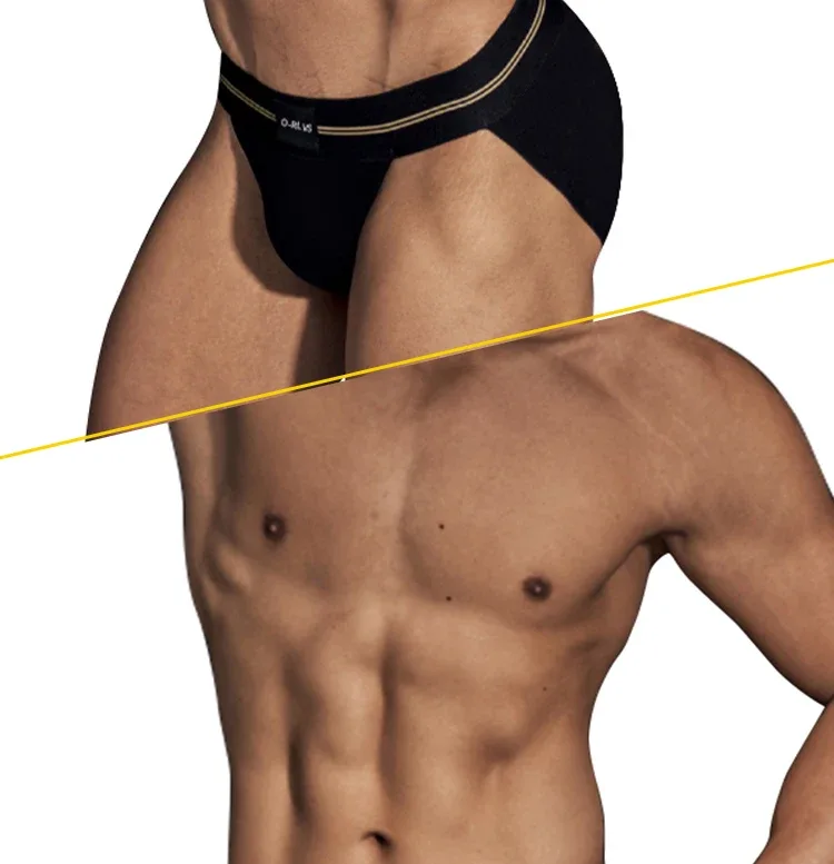 Slip da uomo senza cuciture con design all'anca, intimo da uomo, pantaloni corti da ragazzo, super larghi, larghi 5 cm, con fascia elastica indipendente — image 28
