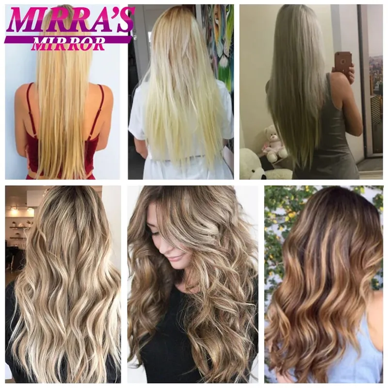 Synthetic Clip in Hair Extensions 6 Pcs/Set 16 Clips Long Straight Hairpieces Clip On Hair Extension for Women Blonde — image 6