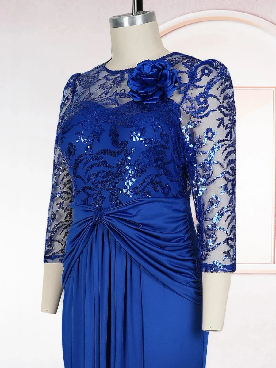 Sequins Long Sleeve Chiffon Dresses Elegant Women Party Prom Birthday Evening Maxi Robes African Dashiki Clothing Turkey Kaftans — image 5